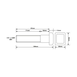 WHEEL STUD 7/8"X11BSF RHT 97MM UH