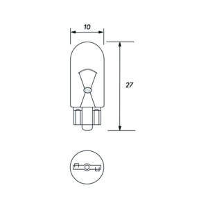 24V 5W W2.1X9.5D 10MM
