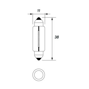 PKT10 24V 5W FESTOON 11X38MM
