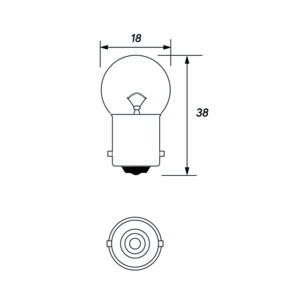 PKT10 24V 10W BA15S