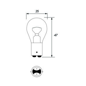 PKT10 24V 21W BA15D