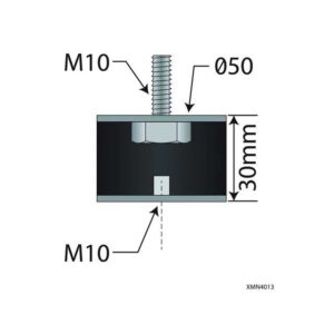 UNIVERSAL EXHAUST MOUNTING BUFFER M10