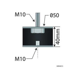 UNIVERSAL EXHAUST MOUNTING BUFFER M10