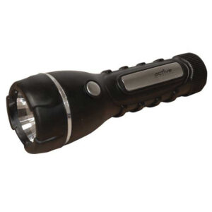 RUBBER TORCH C/W 2 X D BATTERIES