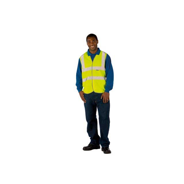 S/SLEEVE WAISTCOAT HI VIS YELLOW (MEDIUM) CLASS 2