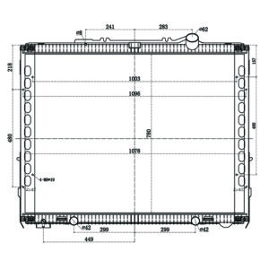 Radiator - With Frame - To Suit DAF