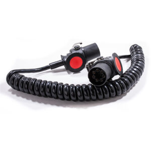 7 Core PU Black EBS Coil 3.5m Ext - 2 EBS (B) Plugs