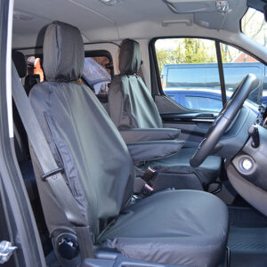 Ford Transit Van 2014+ Front Pair Black Seat Covers