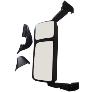 COMPLETE MIRROR ASSEMBLY RH LHD BLACK COVERS LONG ARM VERSION