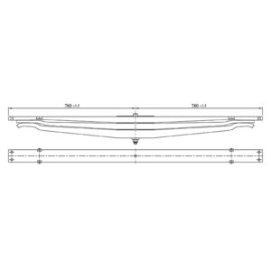 MB 3 LEAF REAR SPRING