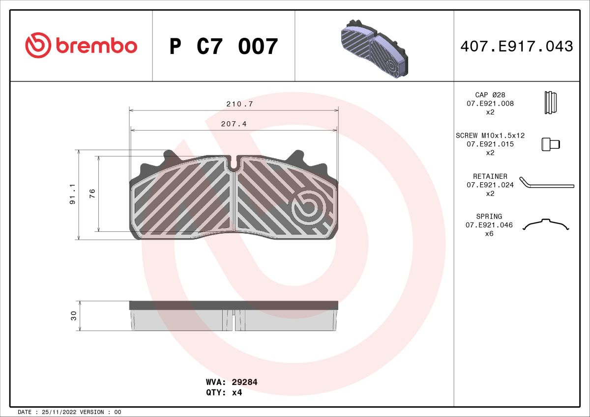 Brake Pad Set, disc brake