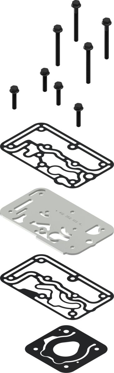 Air compressor intermediate plate