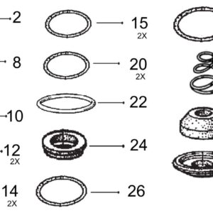 Repair Kit, service brake brake valve