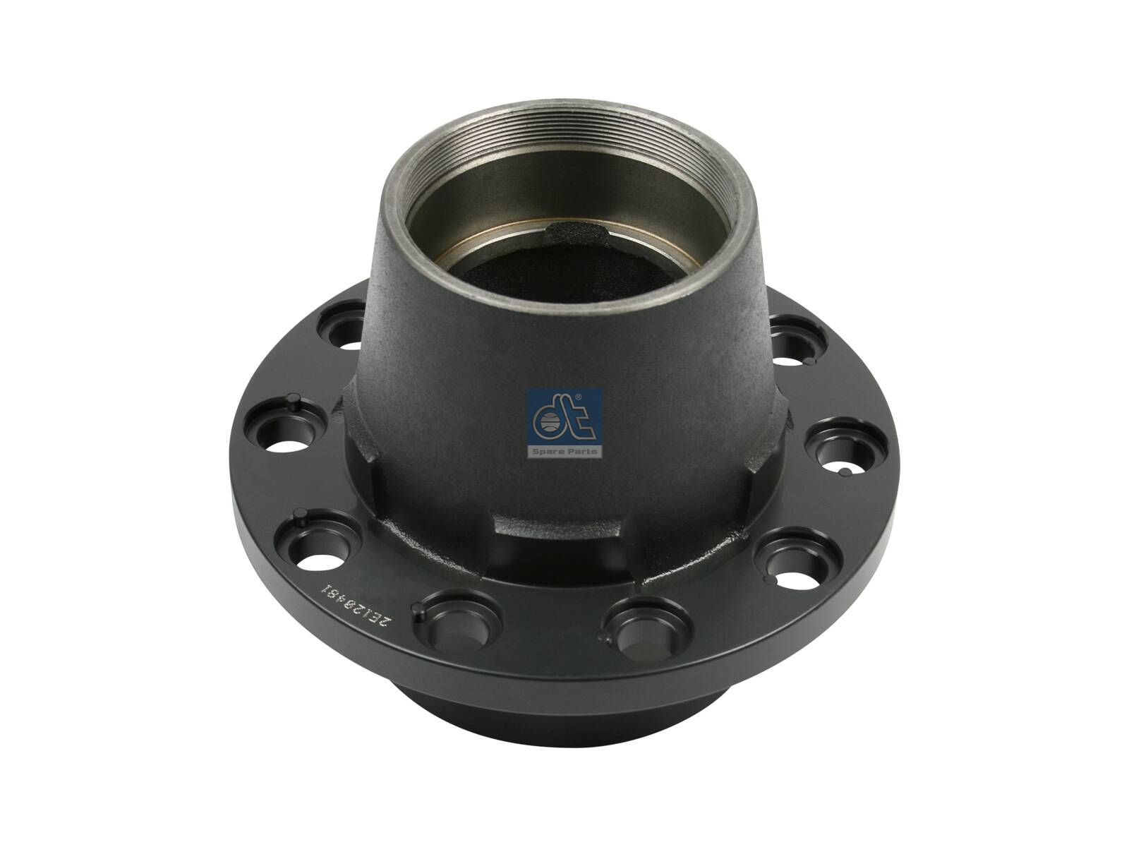 DT Spare Parts 10.10401 Wheel hub, without bearings, d1: 120 mm, d2: 150 mm, D: 270 mm, 10 bores, b: 22 mm, P: 225 mm, M125 x 2, H: 205 mm