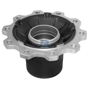 DT Spare Parts 10.10403 Wheel hub, without bearings, d1: 120 mm, d2: 150 mm, D: 380 mm, 10 bores, b: 22 mm, P: 335 mm, M136 x 2,5, H: 224 mm