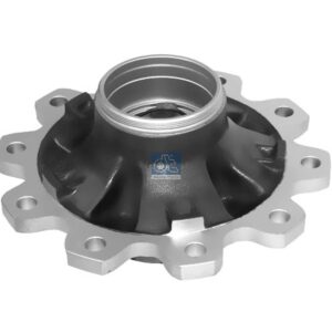 DT Spare Parts 10.10412 Wheel hub, without bearings, d1: 120 mm, d2: 150 mm, D: 380 mm, 10 bores, b: 22 mm, P: 335 mm, M136 x 2,5, H: 180 mm