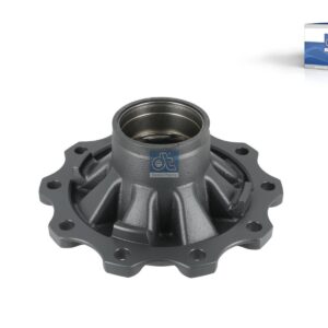 DT Spare Parts 10.10414 Wheel hub, without bearings, d1: 120 mm, d2: 150 mm, D: 380 mm, 10 bores, b: 22 mm, P: 335 mm, M136 x 2,5, H: 206 mm