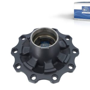 DT Spare Parts 10.10424 Wheel hub, without bearings, d1: 120 mm, d2: 150 mm, D: 380 mm, 10 bores, b: 22 mm, P: 335 mm, M125 x 2, H: 205 mm