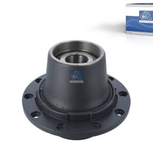 DT Spare Parts 10.10429 Wheel hub, with bearing, d1: 150 mm, d2: 200 mm, D: 380 mm, 10 bores, b: 22 mm, P: 335 mm, M155 x 3, H: 285 mm