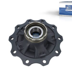 DT Spare Parts 10.10434 Wheel hub, with bearing, d1: 120 mm, d2: 150 mm, D: 380 mm, 10 bores, b: 22 mm, P: 335 mm, H: 180 mm