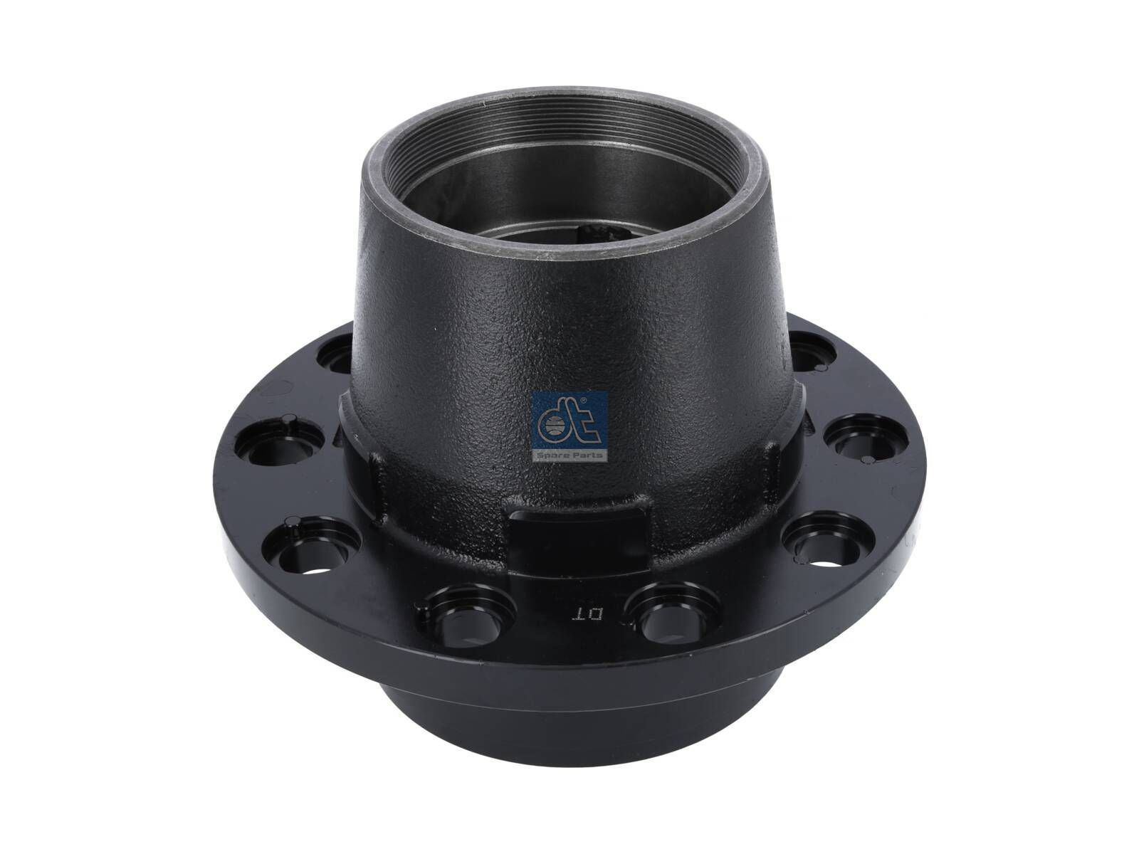 DT Spare Parts 10.10590 Wheel hub, without bearings, d1: 120 mm, d2: 150 mm, D: 270 mm, 10 bores, b: 22 mm, P: 225 mm, M125 x 2, H: 205 mm