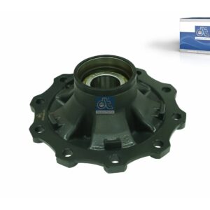 DT Spare Parts 10.10591 Wheel hub, with bearing, d1: 120 mm, d2: 150 mm, D: 380 mm, 10 bores, b: 22 mm, P: 335 mm, M135 x 2, H: 206 mm