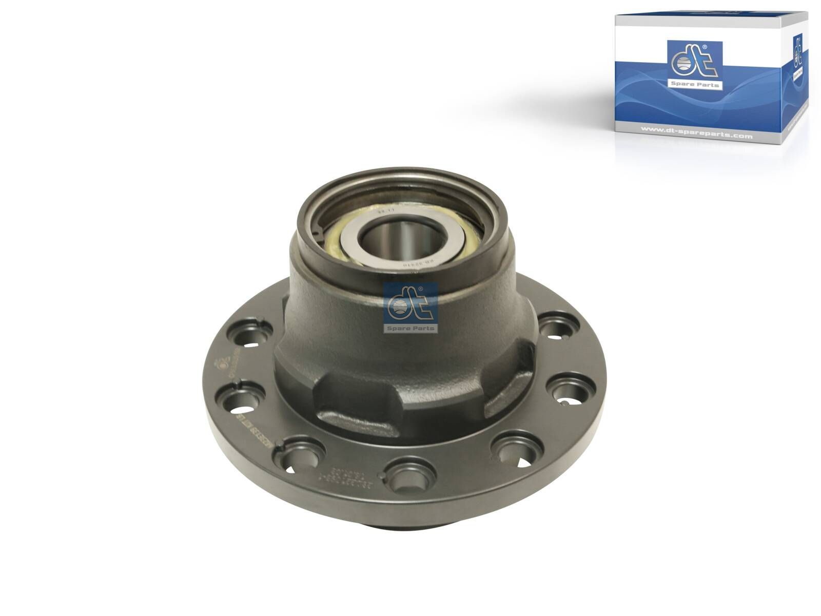 DT Spare Parts 10.10592 Wheel hub, with bearing, d1: 110 mm, d2: 130 mm, D: 270 mm, 10 bores, b: 22 mm, P: 225 mm, M125 x 2, H: 194 mm