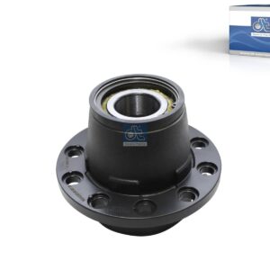 DT Spare Parts 10.10593 Wheel hub, with bearing, d1: 120 mm, d2: 150 mm, D: 270 mm, 10 bores, b: 22 mm, P: 225 mm, M135 x 2, H: 206 mm