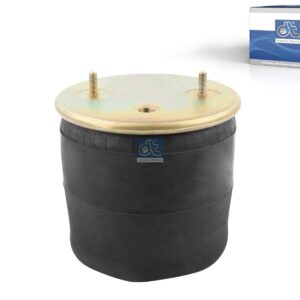DT Spare Parts 10.16036 Air spring, with plastic piston, D: 300 mm, D1: 259 mm, D2: 200 mm, M12, M16 x 2, M22 x 1,5, Lmin: 202 mm, Lmax: 568 mm, Ls: 180 mm