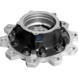 DT Spare Parts 10.20401 Wheel hub, without bearings, d1: 147 mm, d2: 147 mm, D: 376.5 mm, 10 bores, b: 23.4 mm, H: 173 mm