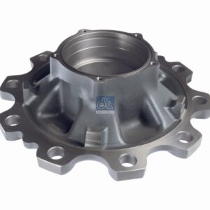 DT Spare Parts 10.20403 Wheel hub, without bearings, d1: 140 mm, d2: 140 mm, D: 376.5 mm, 10 bores, b: 23.4 mm, H: 158 mm
