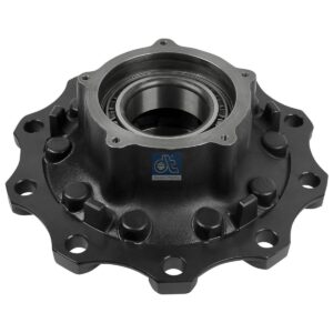 DT Spare Parts 10.20404 Wheel hub, with bearing, d1: 147 mm, d2: 147 mm, D: 376.5 mm, 10 bores, b: 23.4 mm, H: 173 mm