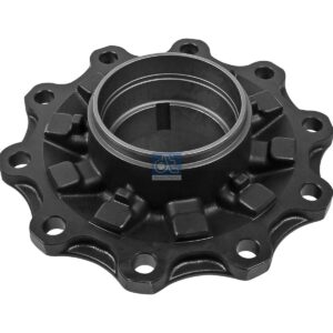 DT Spare Parts 10.20407 Wheel hub, without bearings, d1: 147 mm, d2: 147 mm, D: 376.5 mm, 10 bores, b: 23.4 mm, H: 173 mm