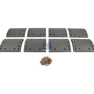 DT Spare Parts 10.23000 Drum brake lining kit, axle kit, W: 220 mm, S: 18.5 mm