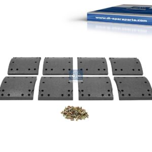 DT Spare Parts 10.23001 Drum brake lining kit, axle kit, D: 419 mm, W: 178 mm, S: 18.5 mm