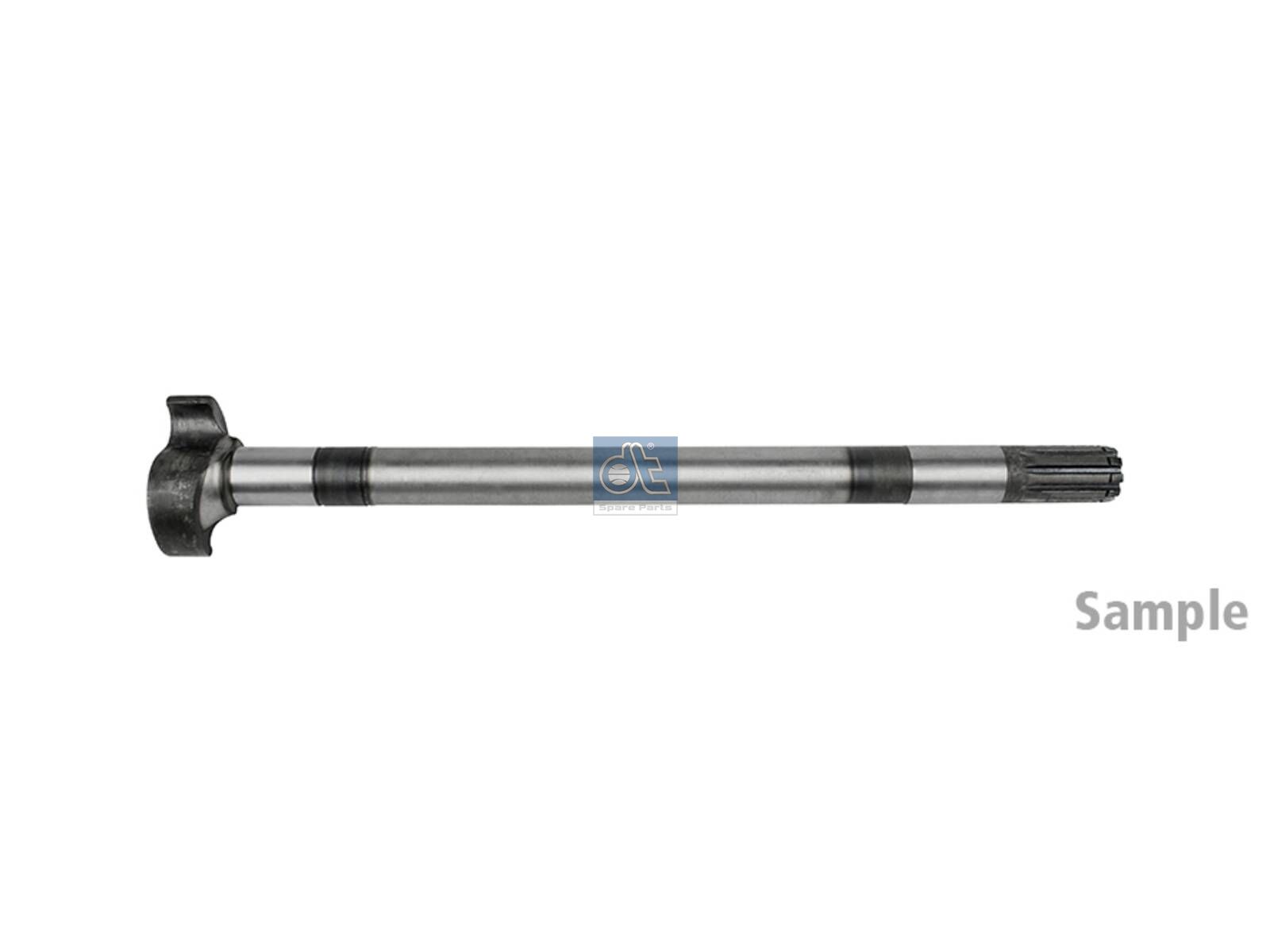 DT Spare Parts 10.23412 Brake camshaft, left, D: 42 mm, L1: 612.8 mm, L3: 568.5 mm, 10 teeth