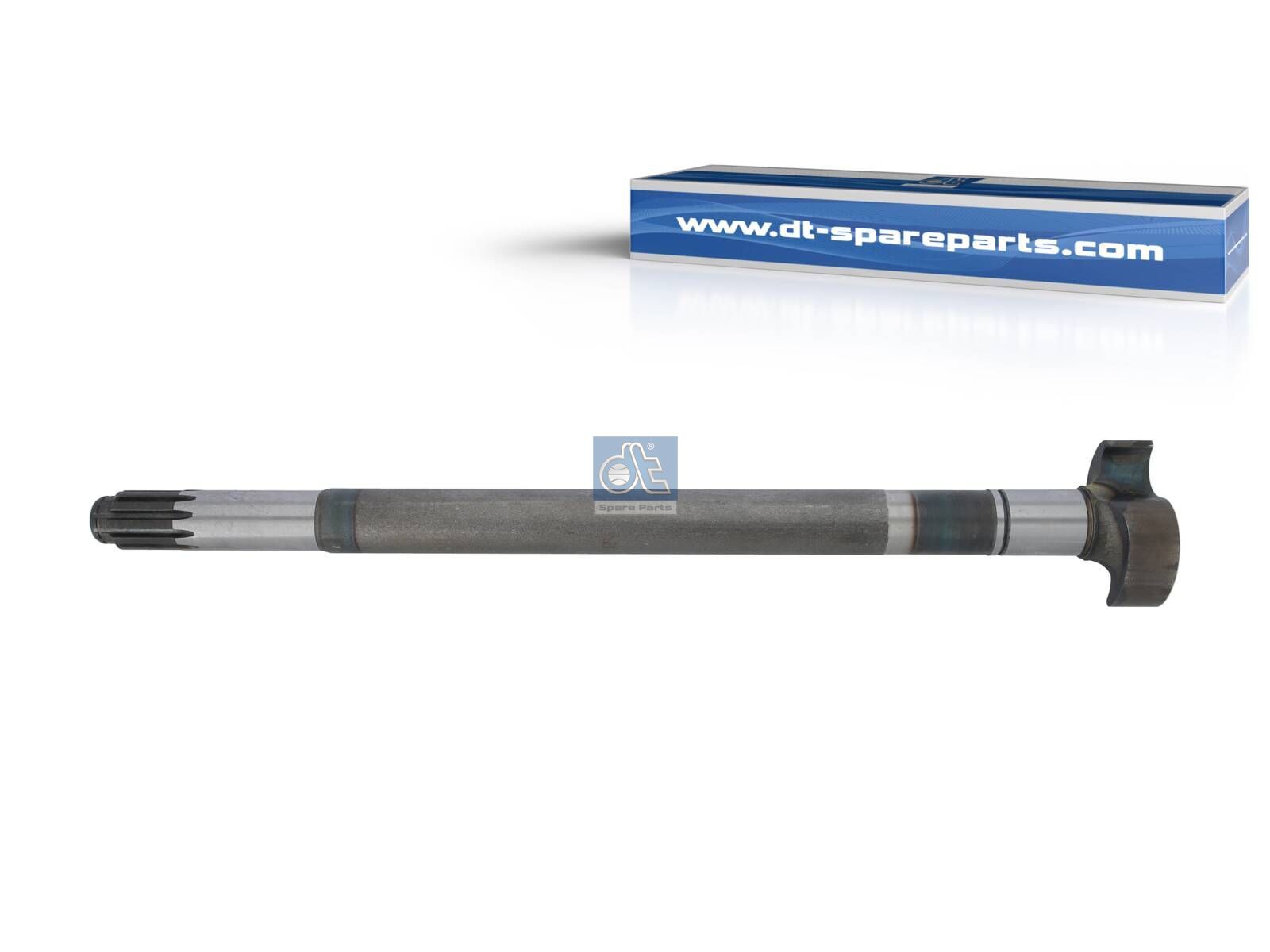 DT Spare Parts 10.23537 Brake camshaft, right, D: 40 mm, L1: 654.3 mm, L3: 610 mm, 10 teeth