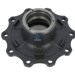 DT Spare Parts 10.30402 Wheel hub, without bearings, d1: 120 mm, d2: 147 mm, D: 380 mm, 10 bores, b: 22 mm, H: 185 mm