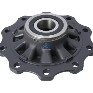 DT Spare Parts 10.30431 Wheel hub, with bearing, d1: 120 mm, d2: 147 mm, D: 380 mm, 10 bores, b: 22 mm, H: 146 mm