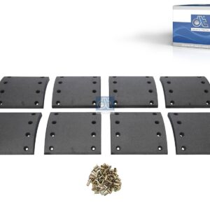 DT Spare Parts 10.33002 Drum brake lining kit, axle kit, W: 200 mm, S: 20.6 mm