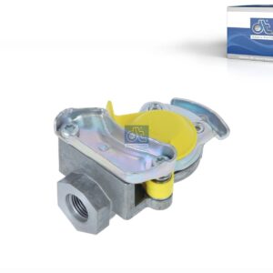DT Spare Parts 10.44278 Palm coupling, yellow lid, M16 x 1,5, 10 bar