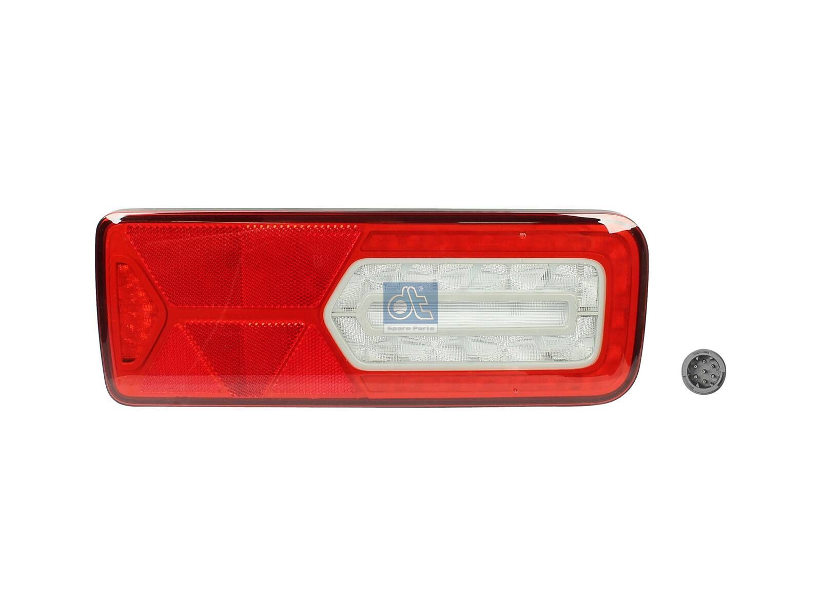 DT Spare Parts 10.59010 Tail lamp, left, 24 V, Lb: 152 mm, L: 350 mm, H: 130 mm, T: 40 mm
