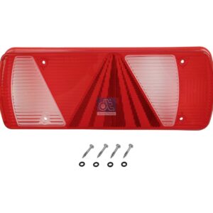 DT Spare Parts 10.99202 Tail lamp glass, left, L: 350 mm, H: 135 mm