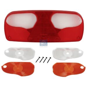 DT Spare Parts 10.99214 Tail lamp glass, L: 344 mm, H: 140 mm