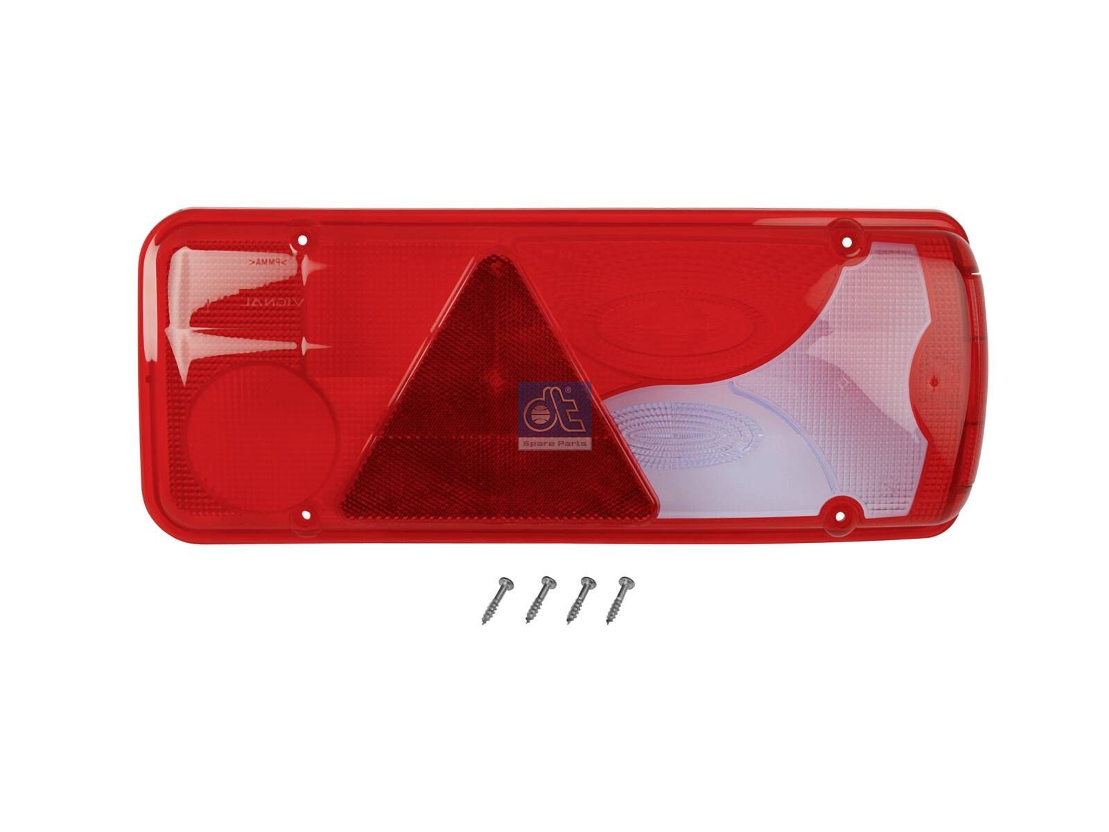 DT Spare Parts 10.99222 Tail lamp glass, right, L: 400 mm, H: 160 mm