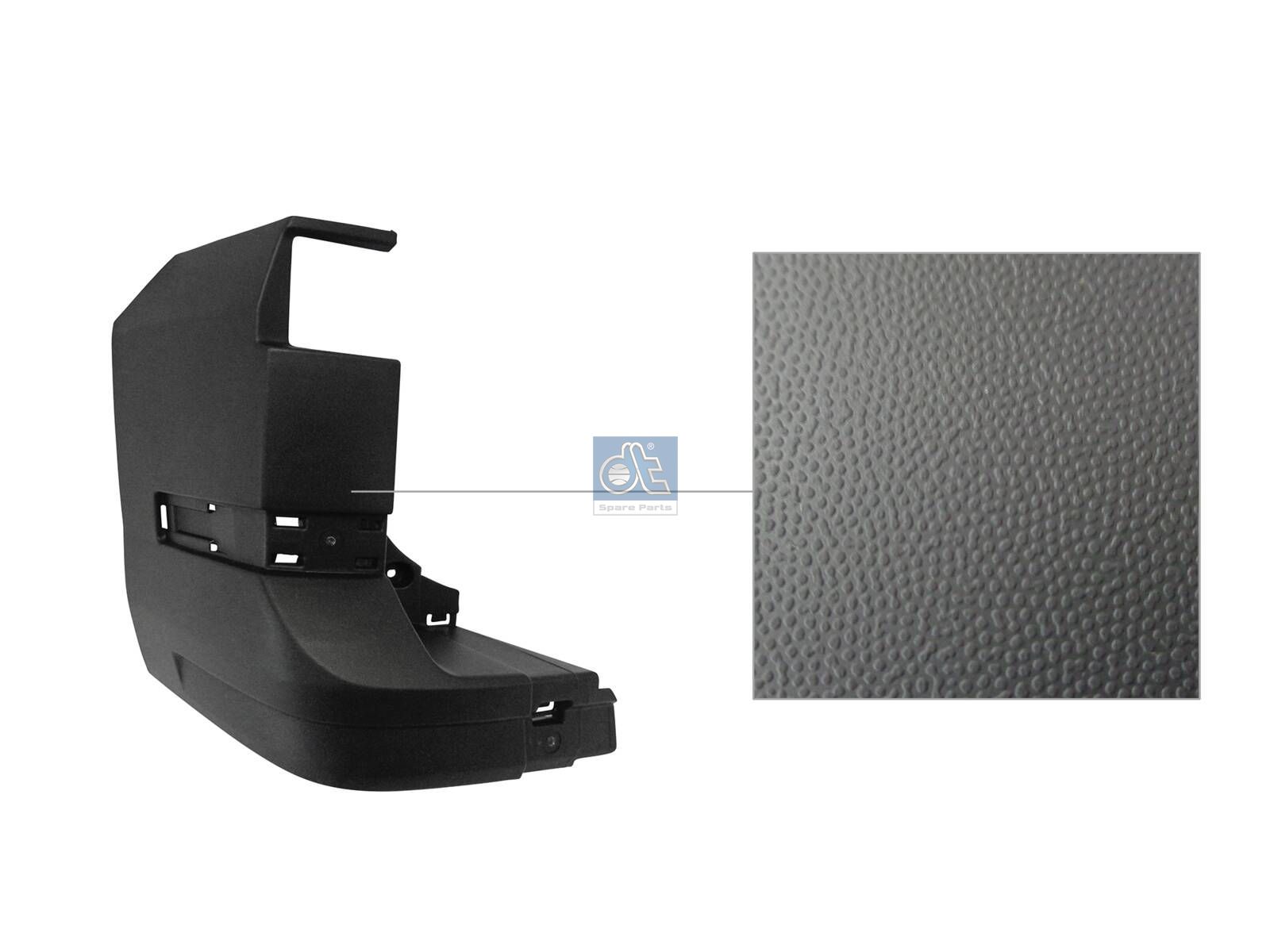 DT Spare Parts 11.71090 Bumper corner, rear, left