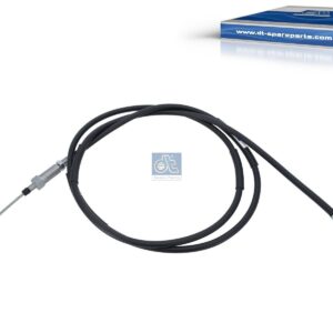 DT Spare Parts 12.47021 Control wire, parking brake, left, L1: 2452 mm, L2: 2677 mm
