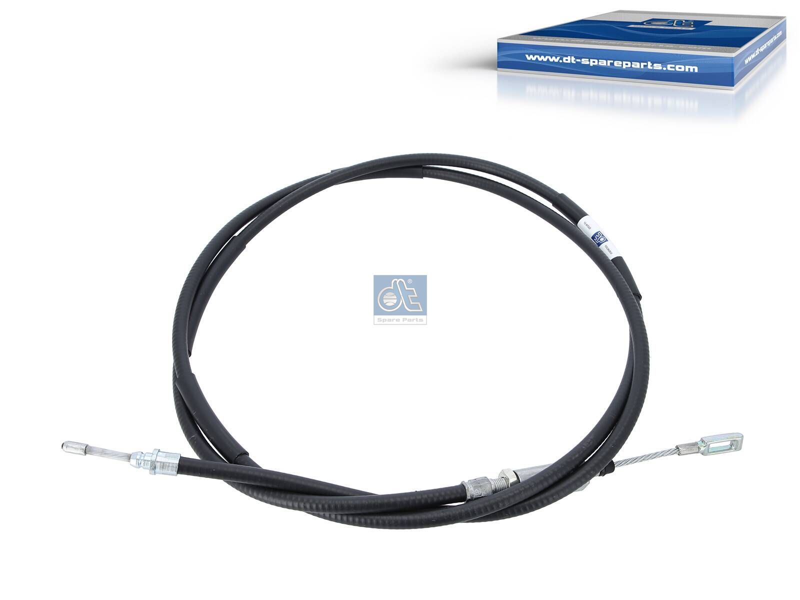 DT Spare Parts 12.47022 Control wire, parking brake, right, L1: 2415 mm, L2: 2640 mm