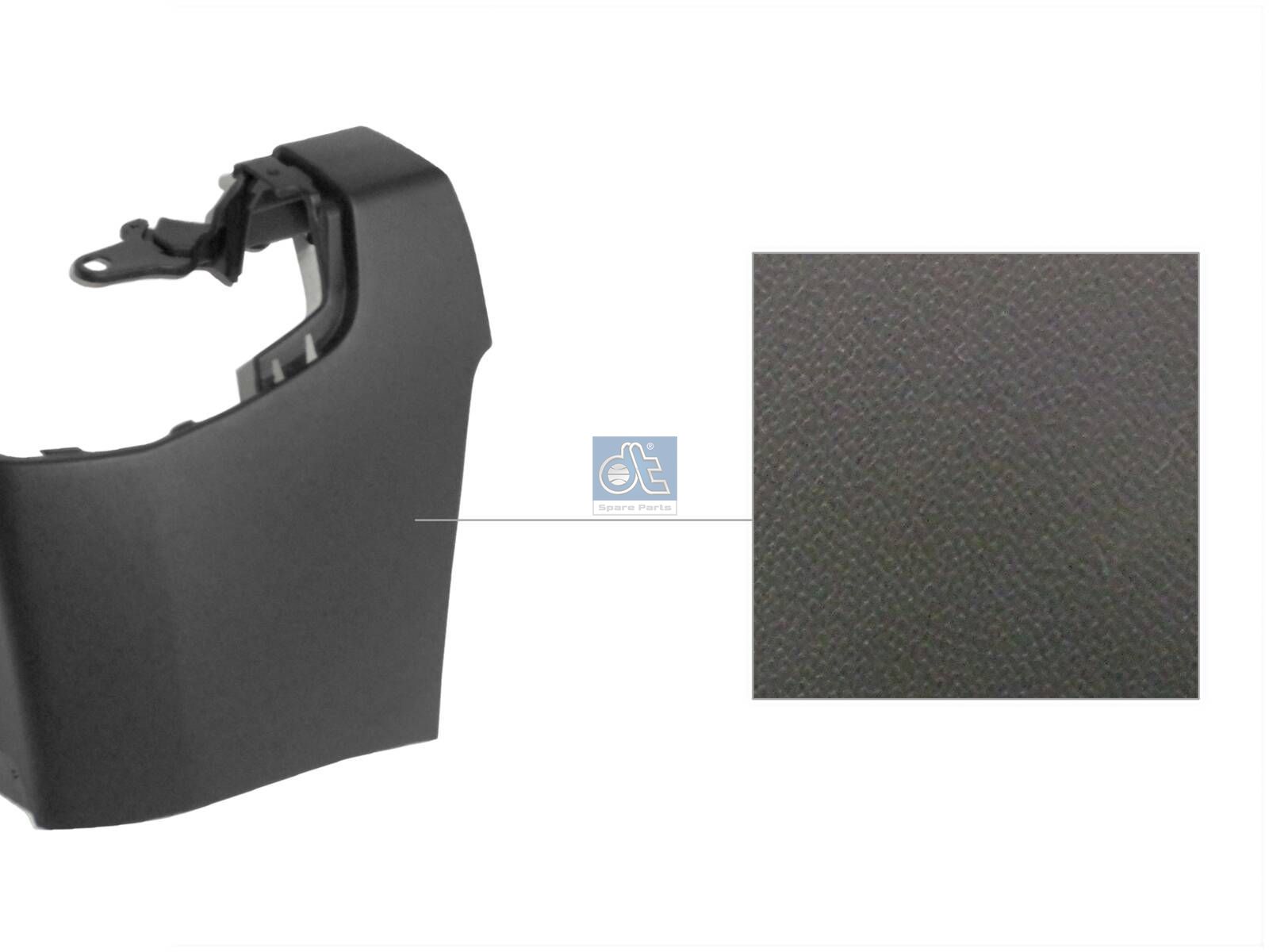 DT Spare Parts 12.82272 Bumper corner, rear, right, black
