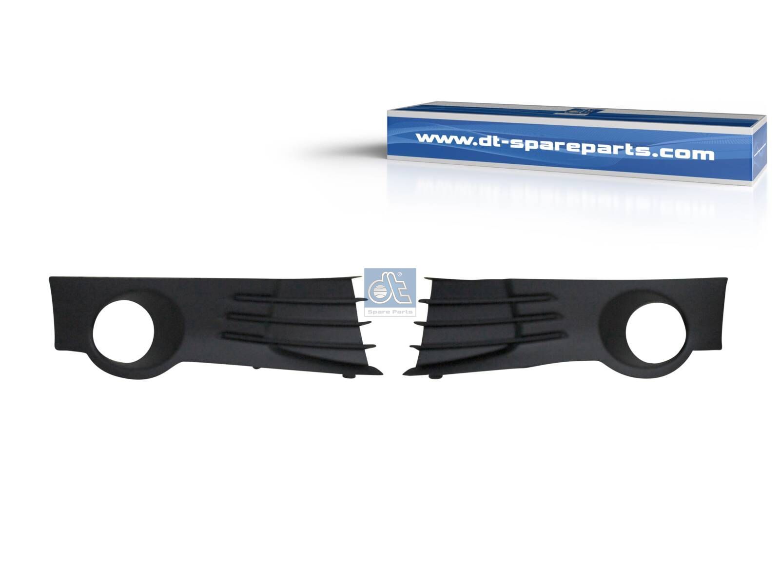 DT Spare Parts 12.82390 Kit, Bumper cover, front, black